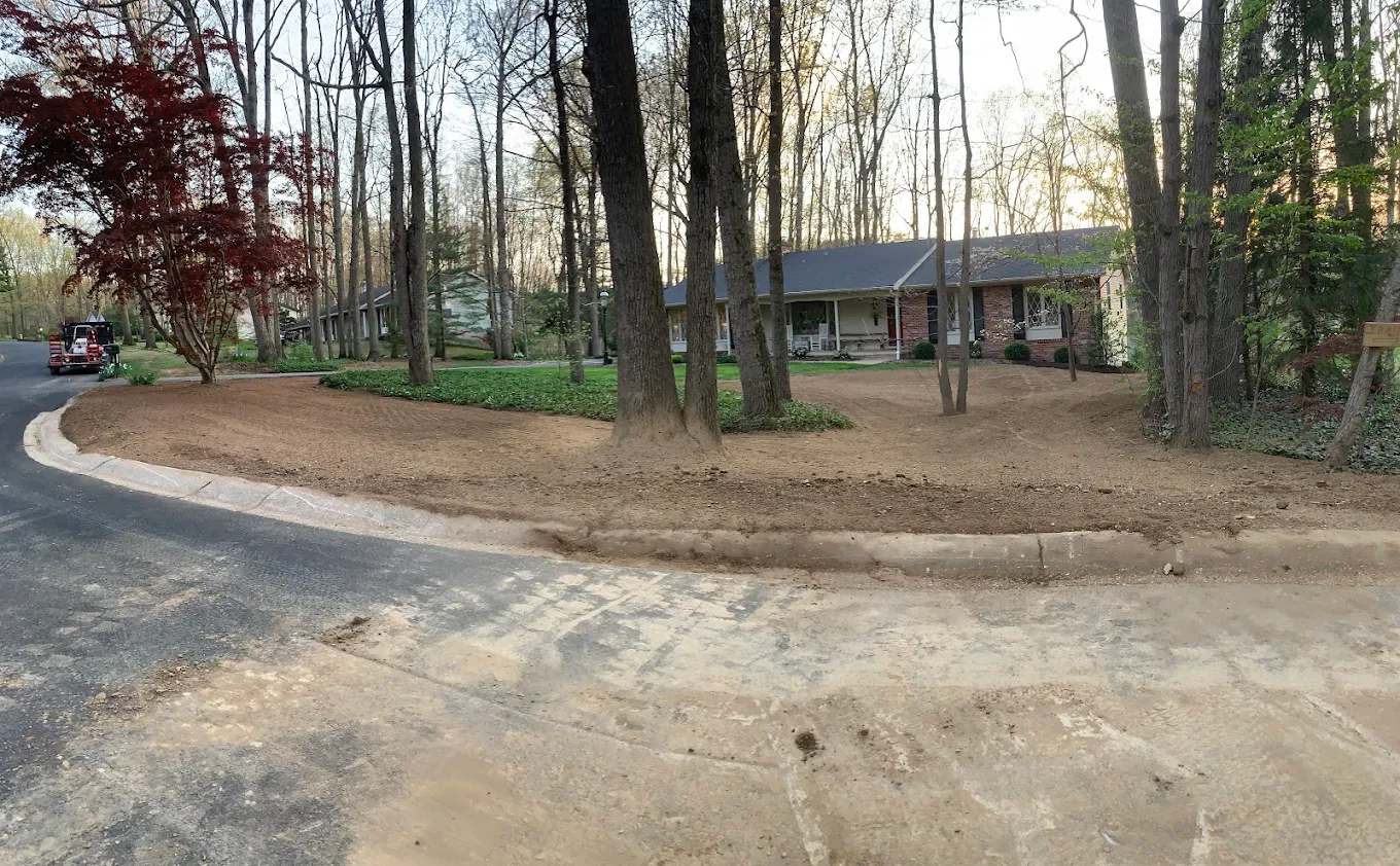 Planting lawns, creating gardens and hardscaping.